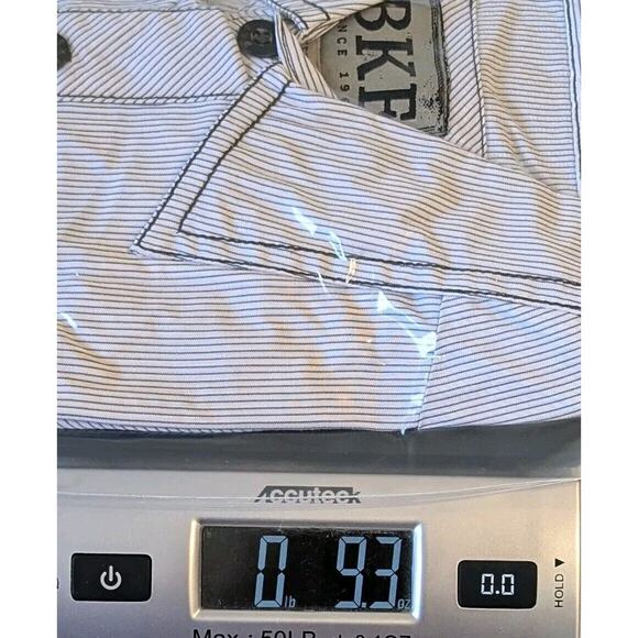 BKE Buckle Button Shirt Mens M White Black Striped Long Sleeve Western Cowboy - Picture 7 of 7